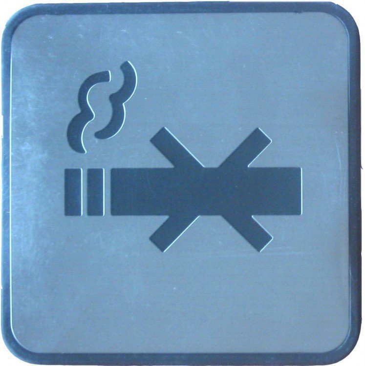 Piktogram "Zákaz kouření" nerez - Kliky, okenní a dveřní kování, panty Kování domovní a doplňky Štítky, jmenovky, piktogramy